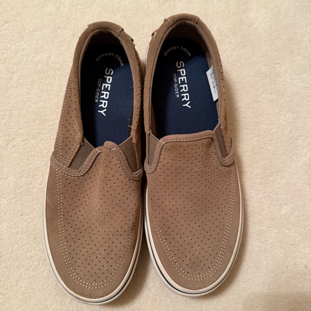 Sperry Top-Sider Men’s Striper II Twin Gore perforated suede slip on sneaker
